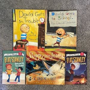 Lot of childrens book DAVID, FLAT STANLEY, SKIPPYJON JONES